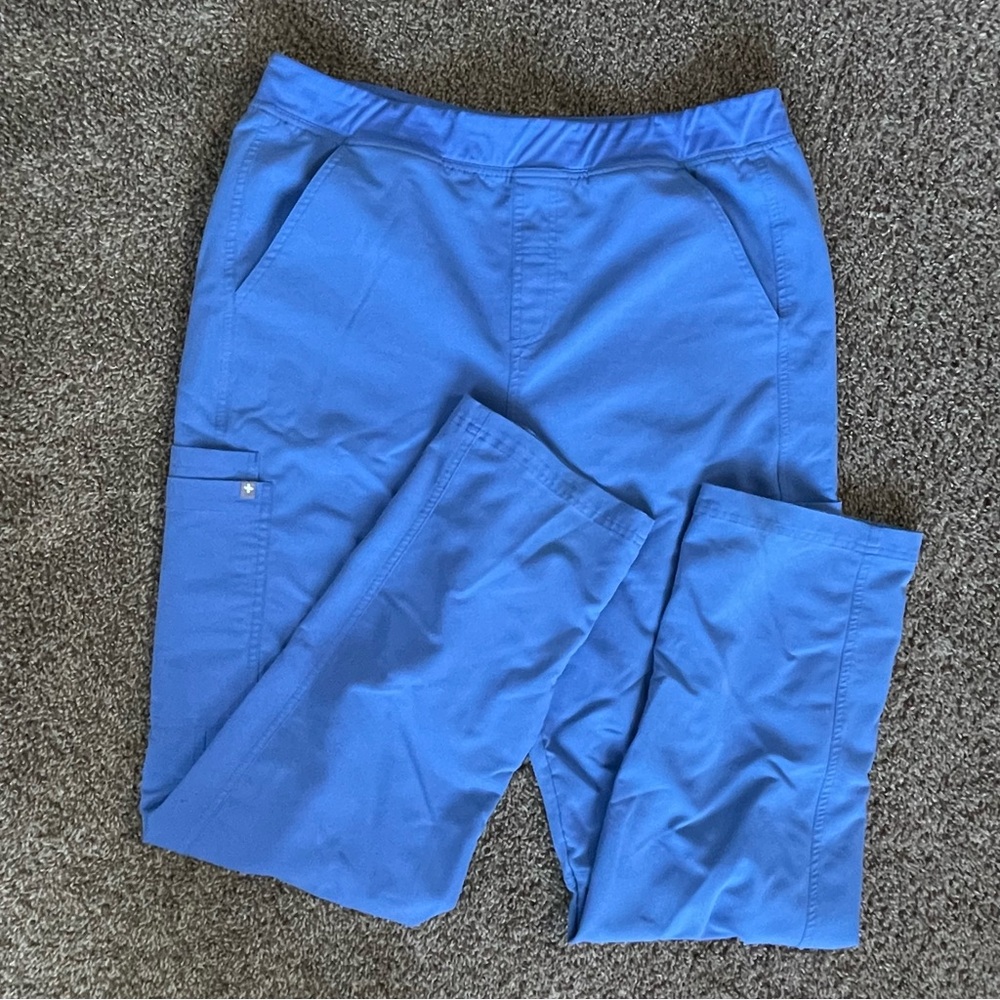 FIGS Axim Cargo Scrub Pants Ceil Blue Men’s Size XL Hospital Nurse